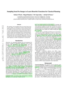 Sampling from Pre-Images to Learn Heuristic Functions for Classical
  Planning