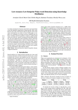 Low-resource Low-footprint Wake-word Detection using Knowledge
  Distillation