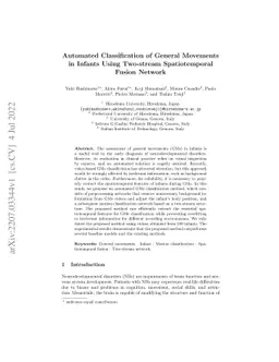 Automated Classification of General Movements in Infants Using a
  Two-stream Spatiotemporal Fusion Network