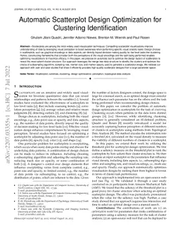 Automatic Scatterplot Design Optimization for Clustering Identification