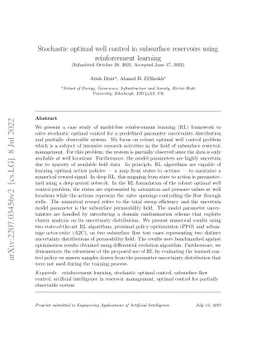 Stochastic optimal well control in subsurface reservoirs using
  reinforcement learning