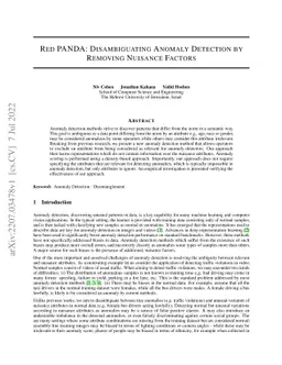 Red PANDA: Disambiguating Anomaly Detection by Removing Nuisance Factors