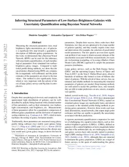 Inferring Structural Parameters of Low-Surface-Brightness-Galaxies with
  Uncertainty Quantification using Bayesian Neural Networks