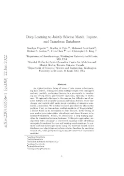 Deep Learning to Jointly Schema Match, Impute, and Transform Databases