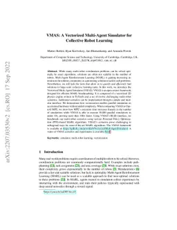 VMAS: A Vectorized Multi-Agent Simulator for Collective Robot Learning