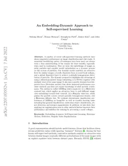 An Embedding-Dynamic Approach to Self-supervised Learning