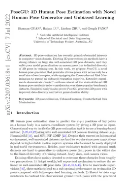 PoseGU: 3D Human Pose Estimation with Novel Human Pose Generator and
  Unbiased Learning