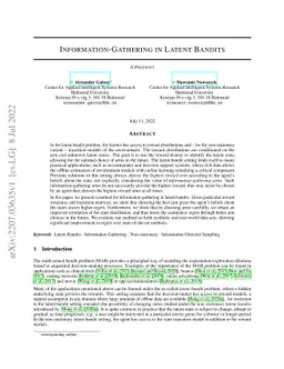 Information-Gathering in Latent Bandits