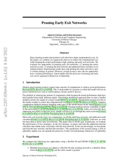 Pruning Early Exit Networks