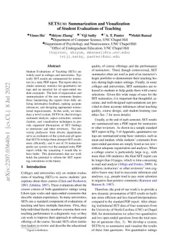 SETSum: Summarization and Visualization of Student Evaluations of
  Teaching