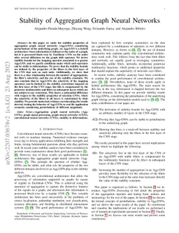 Stability of Aggregation Graph Neural Networks