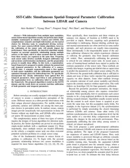 SST-Calib: Simultaneous Spatial-Temporal Parameter Calibration between
  LIDAR and Camera