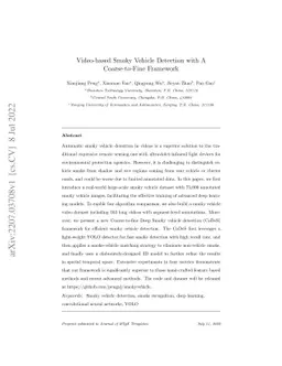 Video-based Smoky Vehicle Detection with A Coarse-to-Fine Framework