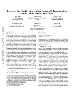 Exploring the Effectiveness of Video Perceptual Representation in Blind
  Video Quality Assessment