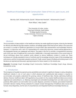 Healthcare Knowledge Graph Construction: State-of-the-art, open issues,
  and opportunities