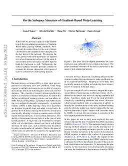On the Subspace Structure of Gradient-Based Meta-Learning