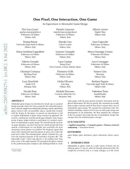 One Pixel, One Interaction, One Game: An Experiment in Minimalist Game
  Design