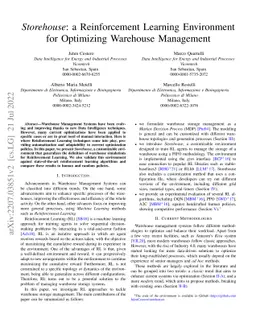 Storehouse: a Reinforcement Learning Environment for Optimizing
  Warehouse Management