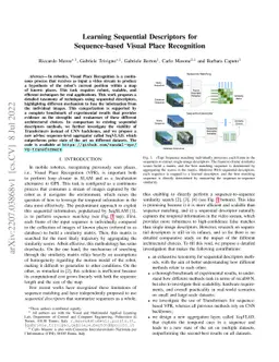 Learning Sequential Descriptors for Sequence-based Visual Place
  Recognition