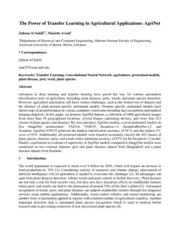 The Power of Transfer Learning in Agricultural Applications: AgriNet