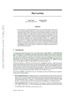 Big Learning