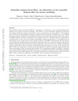 Ensemble random forest filter: An alternative to the ensemble Kalman
  filter for inverse modeling