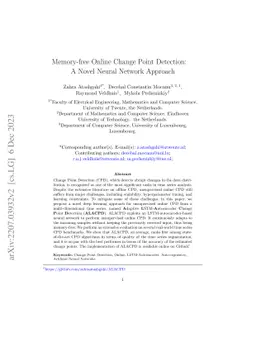 Memory-free Online Change-point Detection: A Novel Neural Network
  Approach