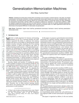 Generalization-Memorization Machines