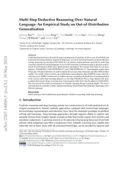 Multi-Step Deductive Reasoning Over Natural Language: An Empirical Study on Out-of-Distribution Generalisation