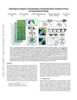 Topological Analysis of Ensembles of Hydrodynamic Turbulent Flows -- An
  Experimental Study