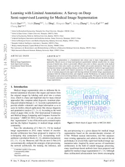 Learning with Limited Annotations: A Survey on Deep Semi-Supervised
  Learning for Medical Image Segmentation