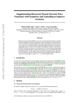Supplementing Recurrent Neural Network Wave Functions with Symmetry and
  Annealing to Improve Accuracy