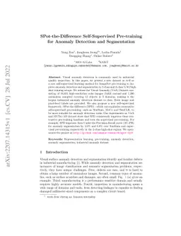 SPot-the-Difference Self-Supervised Pre-training for Anomaly Detection
  and Segmentation
