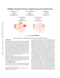 Multiple Attribute Fairness: Application to Fraud Detection