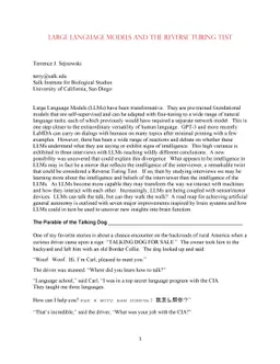 Large Language Models and the Reverse Turing Test