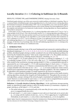 Locally-iterative $(Δ+1)$-Coloring in Sublinear (in $Δ$)
  Rounds