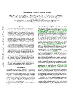 Fine-grained Retrieval Prompt Tuning