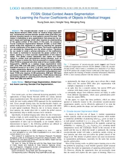 FCSN: Global Context Aware Segmentation by Learning the Fourier
  Coefficients of Objects in Medical Images