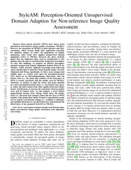 StyleAM: Perception-Oriented Unsupervised Domain Adaption for
  Non-reference Image Quality Assessment