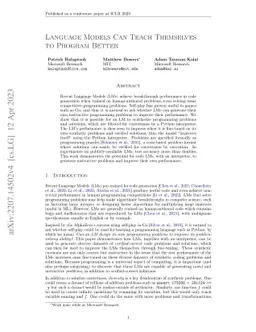 Language Models Can Teach Themselves to Program Better