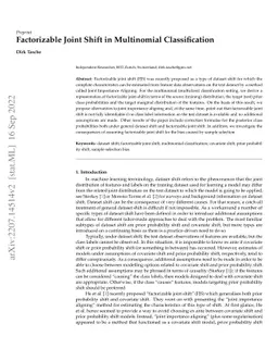 Factorizable Joint Shift in Multinomial Classification