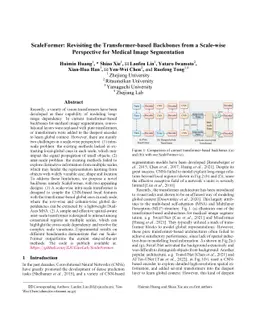 ScaleFormer: Revisiting the Transformer-based Backbones from a
  Scale-wise Perspective for Medical Image Segmentation