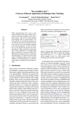 "Do you follow me?": A Survey of Recent Approaches in Dialogue State
  Tracking