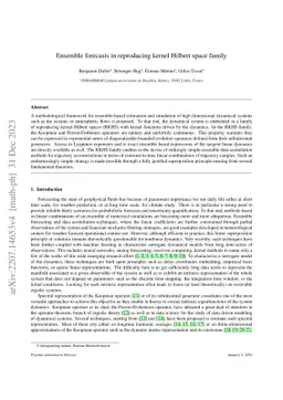 Ensemble forecasts in reproducing kernel Hilbert space family