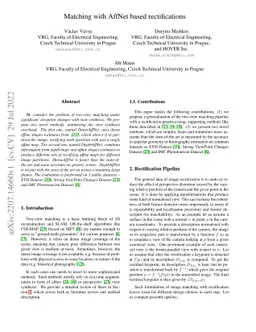 Matching with AffNet based rectifications
