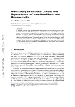 Understanding the Relation of User and News Representations in
  Content-Based Neural News Recommendation