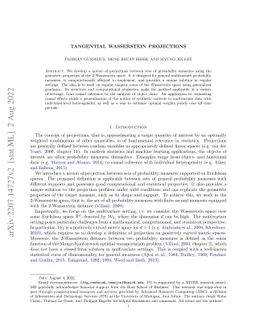 Tangential Wasserstein Projections