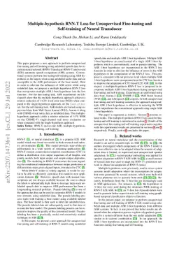 Multiple-hypothesis RNN-T Loss for Unsupervised Fine-tuning and
  Self-training of Neural Transducer