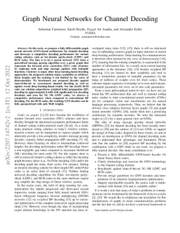 Graph Neural Networks for Channel Decoding