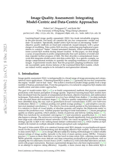 Image Quality Assessment: Integrating Model-Centric and Data-Centric
  Approaches